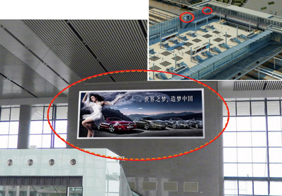 南寧東候車(chē)區(qū)空調(diào)機(jī)箱房墻面燈箱廣告