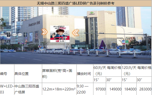 無(wú)錫戶外LED大屏廣告