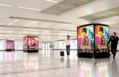 杭州蕭山機場到達(dá)區(qū)包柱燈箱廣告價格