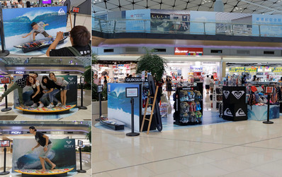 香港機(jī)場出發(fā)區(qū)中場客運(yùn)廊品牌體驗區(qū)廣告