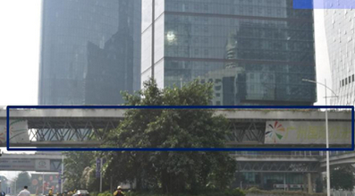 廣州珠江西路靠高德春廣場(chǎng)戶外廊橋大牌廣告