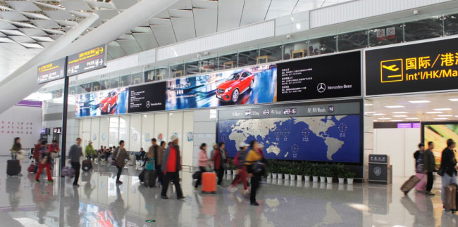 鄭州機場4層出發(fā)國際安檢前燈箱 鄭州機場4層出發(fā)國際安檢前燈箱