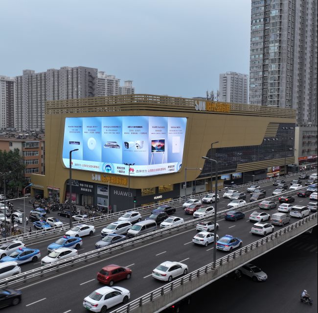 太原小店南內(nèi)環(huán)陽光數(shù)碼港外墻LED廣告，太原LED大屏廣告價格