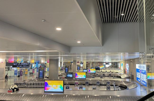 溫州機(jī)場到達(dá)行李大廳墻面廣告投放，溫州龍灣機(jī)場大屏廣告