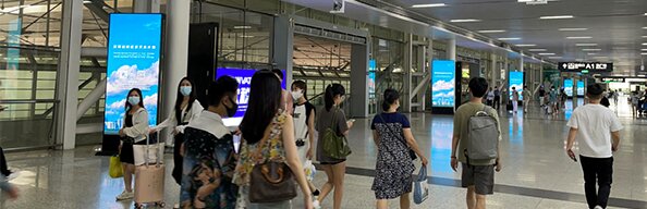 深圳北站出站通道LED廣告案例——福田區(qū)政府深圳北站廣告