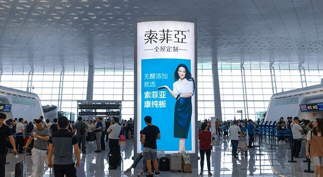 武漢機場T3航站樓出發(fā)區(qū)有哪些優(yōu)質燈箱媒體？
